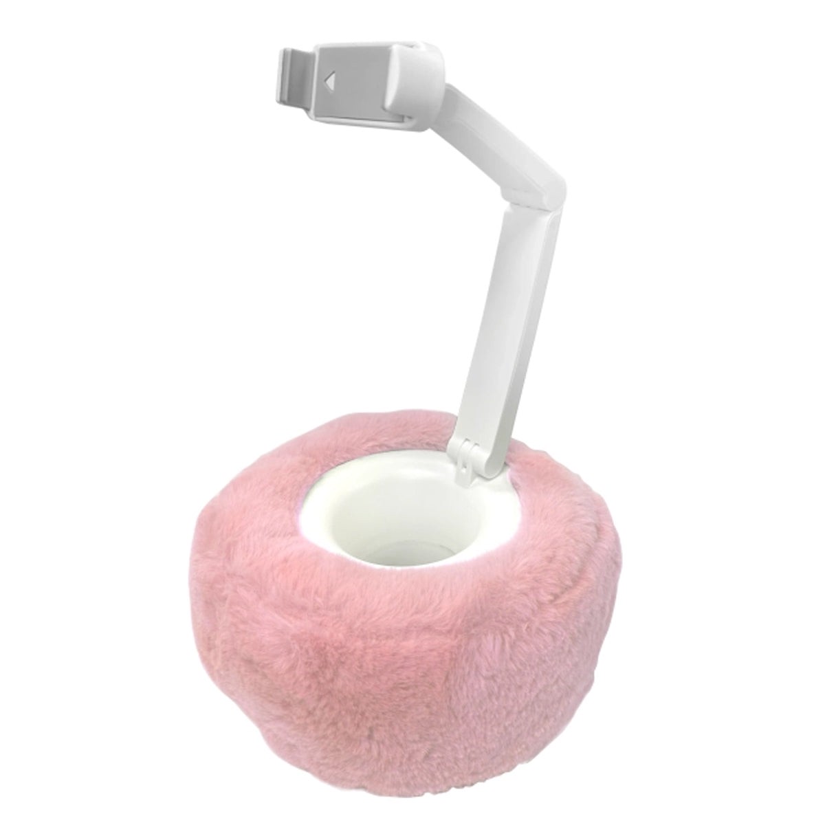 ledetech-ld-bz02-plush-pillow-double-section-clip-for-phone-holder-pink