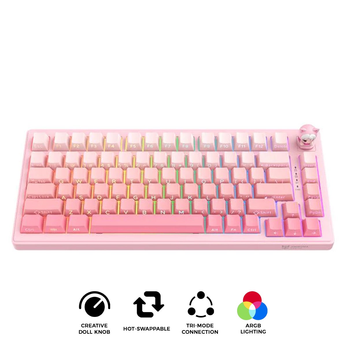 onikuma-mt707-tri-mode-rgb-81-keys-mechanical-keyboard-with-creative-doll-knob-pink