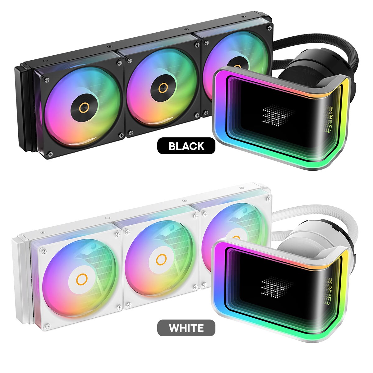 ocypus-delta-l36-elite-argb-digital-aio-liquid-cooler-with-curved-infinite-mirror-pump-head-black-white-delta-l36-bk3aawdn00e-gl-delta-l36-wh3aawdn00e-gl