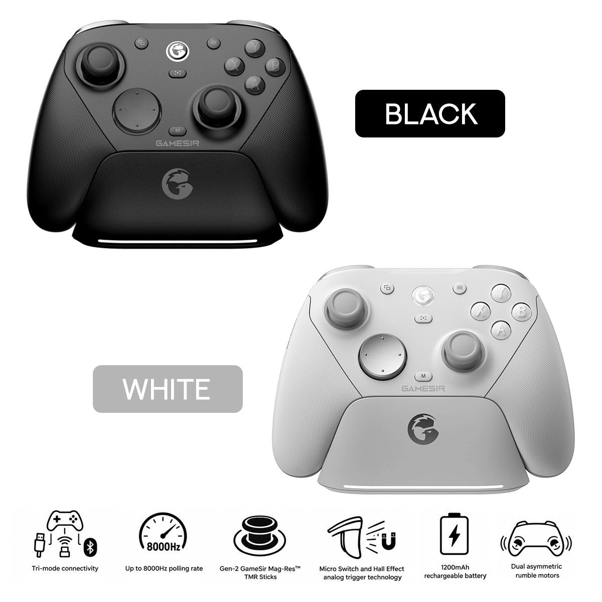gamesir-g7-pro-8k-pc-wireless-esports-gaming-controller-for-pc-black-lunar-white