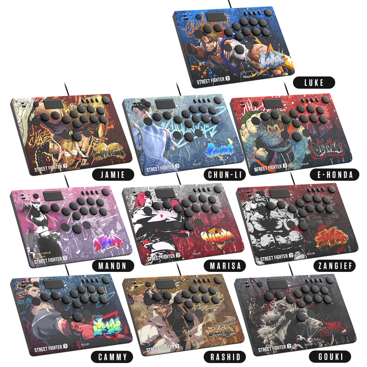 hori-street-fighter-6-nolva-mechanical-all-button-arcade-controller-for-ps5-and-windows-luke-jamie-chun-li-e-honda-manon-marisa-zangief-cammy-rashid-gouki