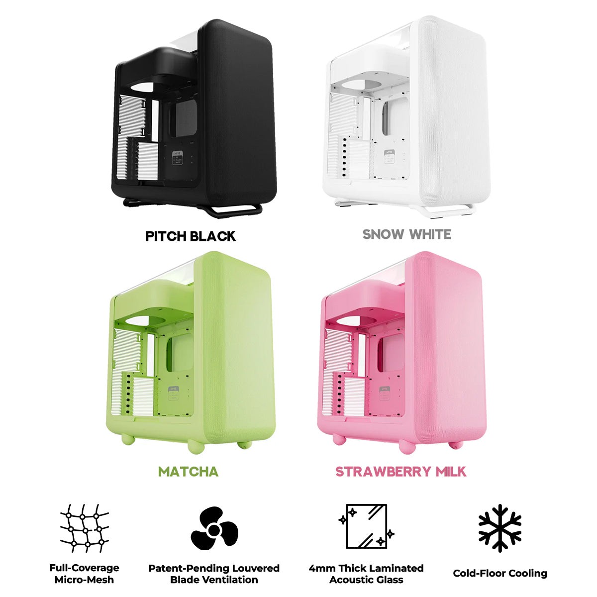 hyte-x50-atx-mid-tower-modern-performance-pc-case-pitch-black-snow-white-matcha-strawberry-milk