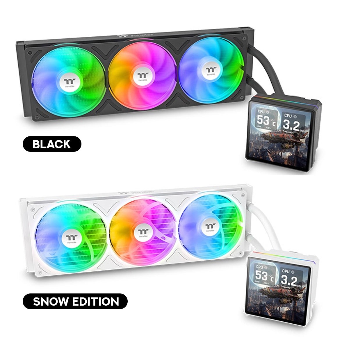thermaltake-th360-v3-ultra-argb-sync-aio-liquid-cooler-with-3-95-lcd-display-black-snow-ed-cl-w474-pl12sw-a-cl-w476-pl12sw-a