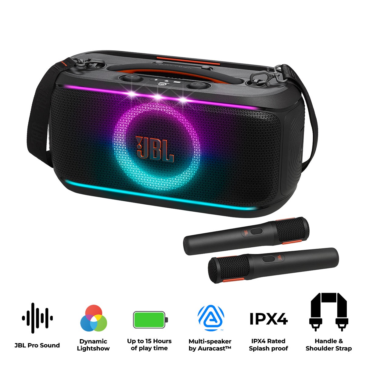 jbl-partybox-on-the-go-2-portable-speaker-with-2-wireless-microphone-handle-a-shoulder-strap