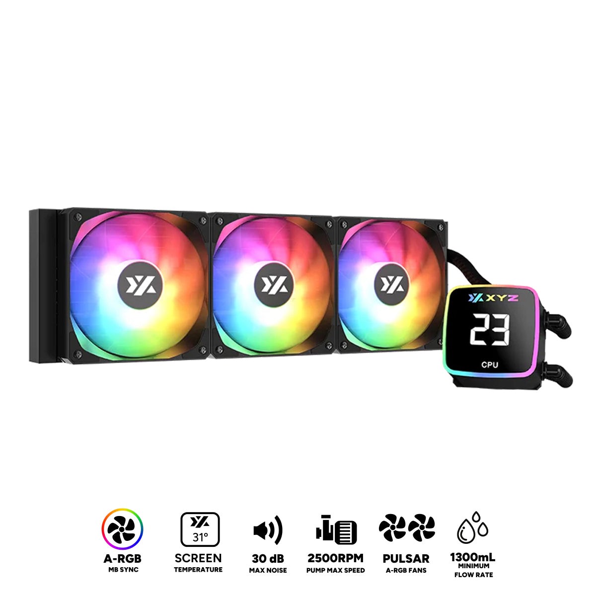 xyz-aquapulse-fusion-360-aio-argb-liquid-cooler-with-temperature-display-black-x-wc-aqua-fu-360b-xyz-sa-846