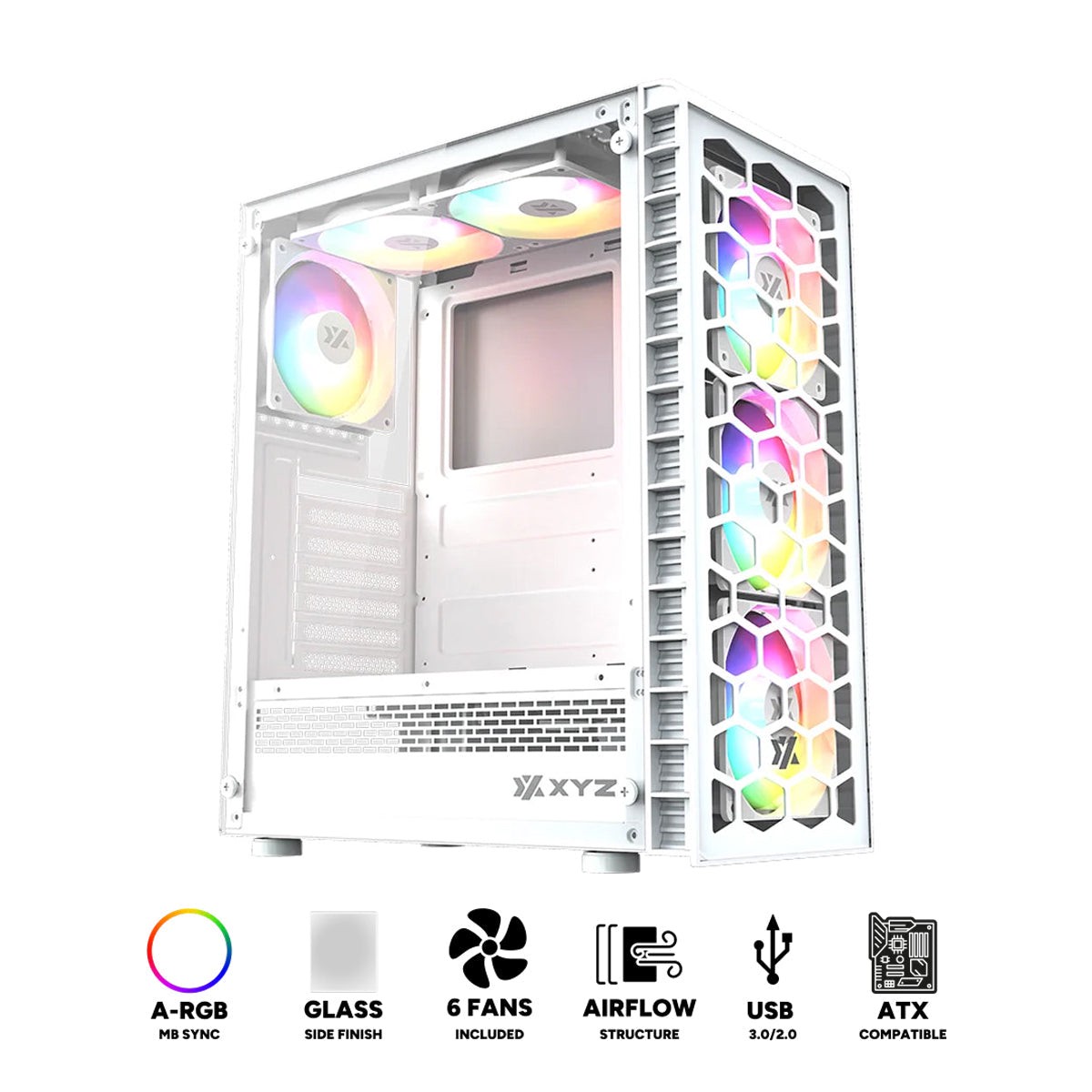 xyz-airone-300-glass-edition-atx-pc-case-with-6-pre-installed-120mm-airplus-100-argb-fans-white-x-cs-airone3g-3w-xyz-sa-817