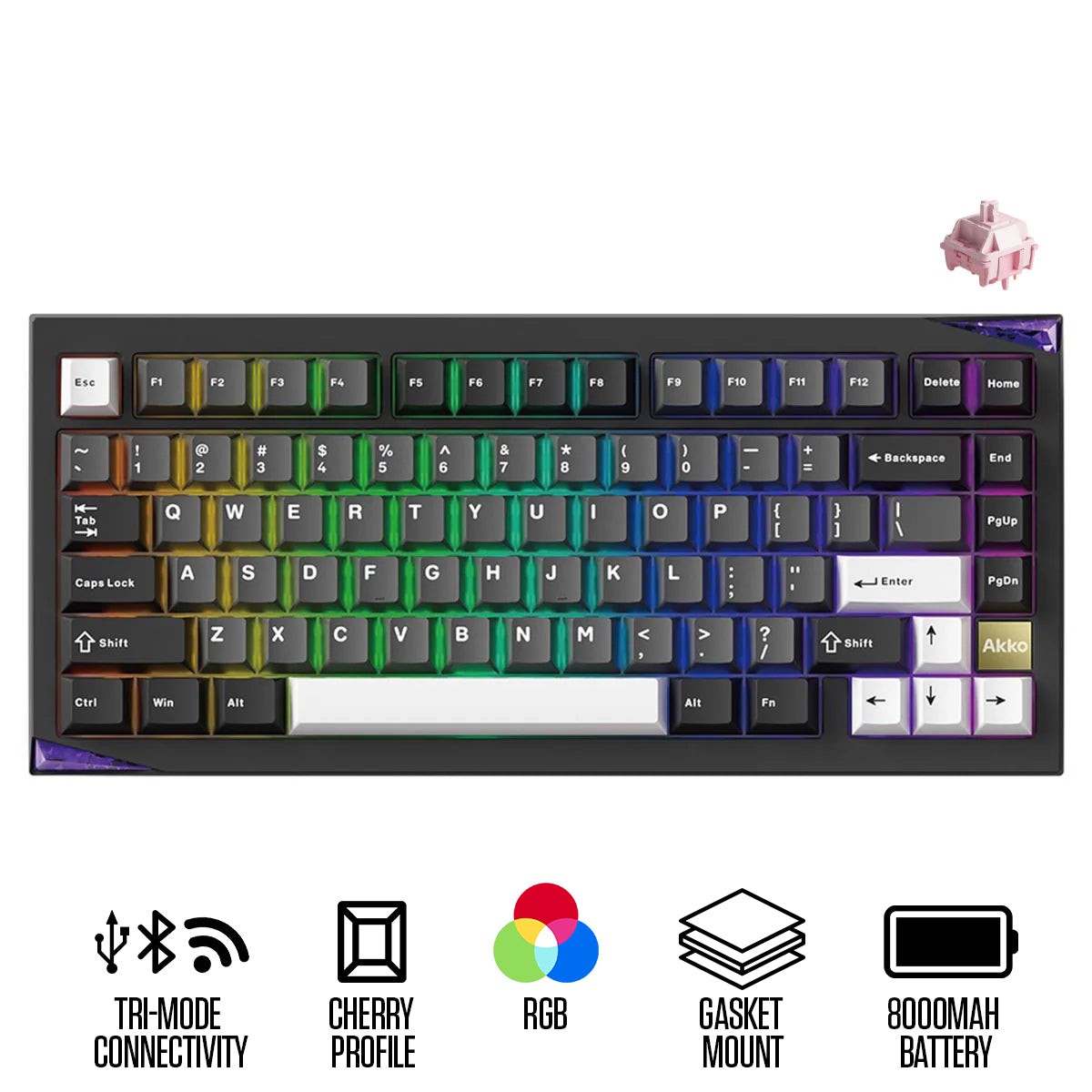 akko-mineral-01-via-black-silver-aluminum-curved-design-case-multi-mode-rgb-hot-swappable-mechanical-keyboard-akko-stellar-rose-switch