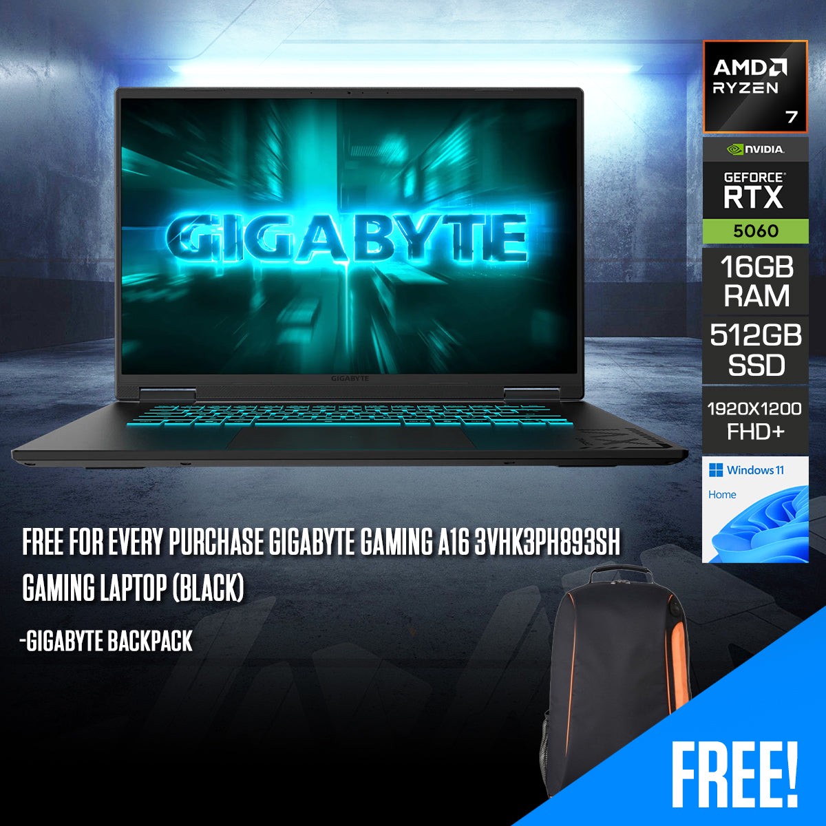 gigabyte-gaming-a16-3vhk3ph893sh-gaming-laptop-black-16-fhd-1920x1200-165hz-ips-ryzen-7-260-16gb-ram-512gb-ssd-rtx-5060-8gb-windows-11-home-gigabyte-backpack