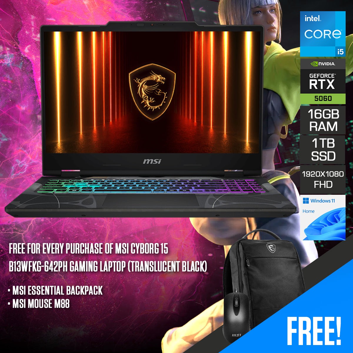 msi-cyborg-15-b13wfkg-642ph-gaming-laptop-15-6-fhd-144hz-ips-core-i5-13420h-16gb-ram-1tb-ssd-rtx-5060-windows-11-home-msi-essential-backpack-msi-mouse-m88
