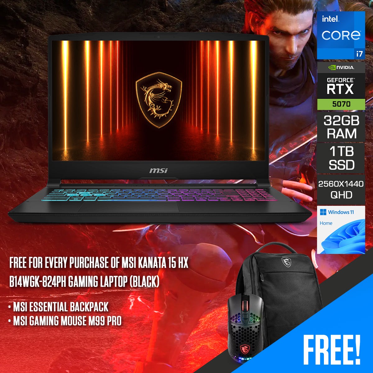 msi-katana-15-hx-b14wgk-824ph-gaming-laptop-15-6-qhd-165hz-ips-core-i7-14650hx-32gb-ram-1tb-ssd-rtx-5070-windows-11-home-msi-essential-backpack-msi-gaming-mouse-m99-pro