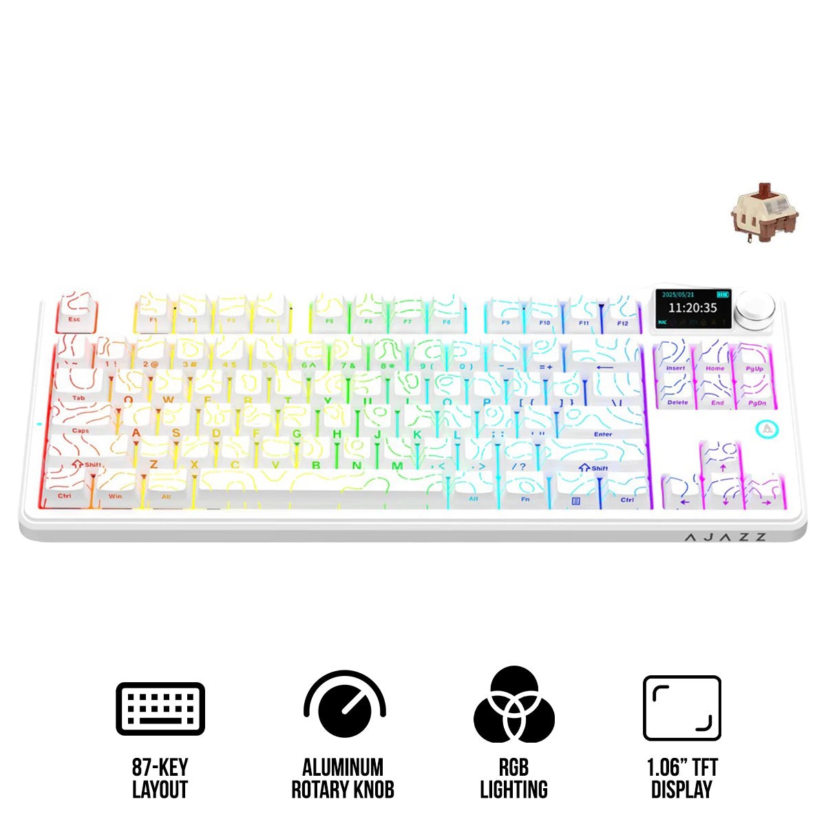 ajazz-ak870-v2-rgb-tri-mode-87-keys-tkl-gasket-mounted-hot-swappable-mechanical-keyboard-white-contour-maillard-switch