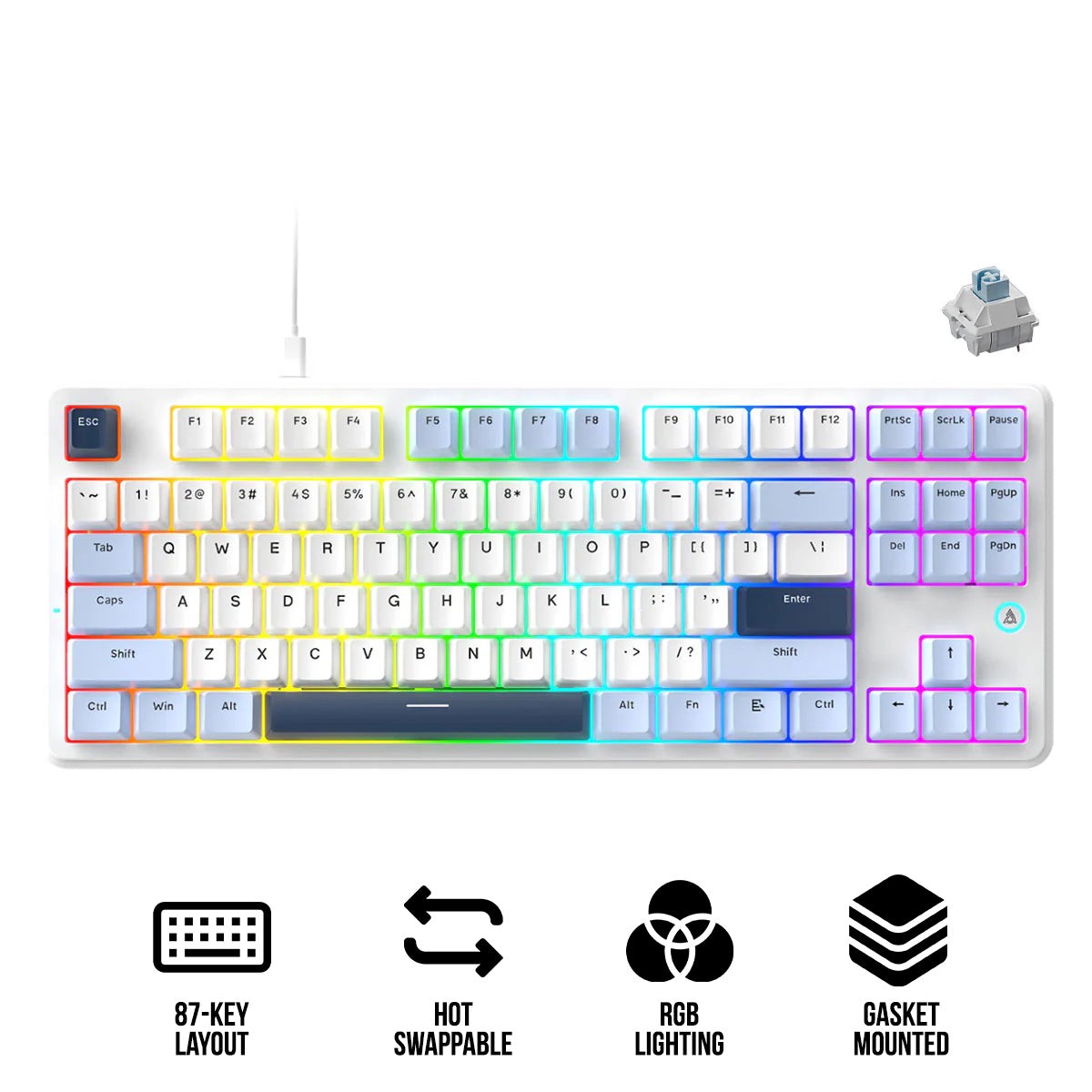 ajazz-ak870-v2-rgb-wired-87-keys-tkl-gasket-mounted-hot-swappable-mechanical-keyboard-blue-white-blue-flying-fish-switch