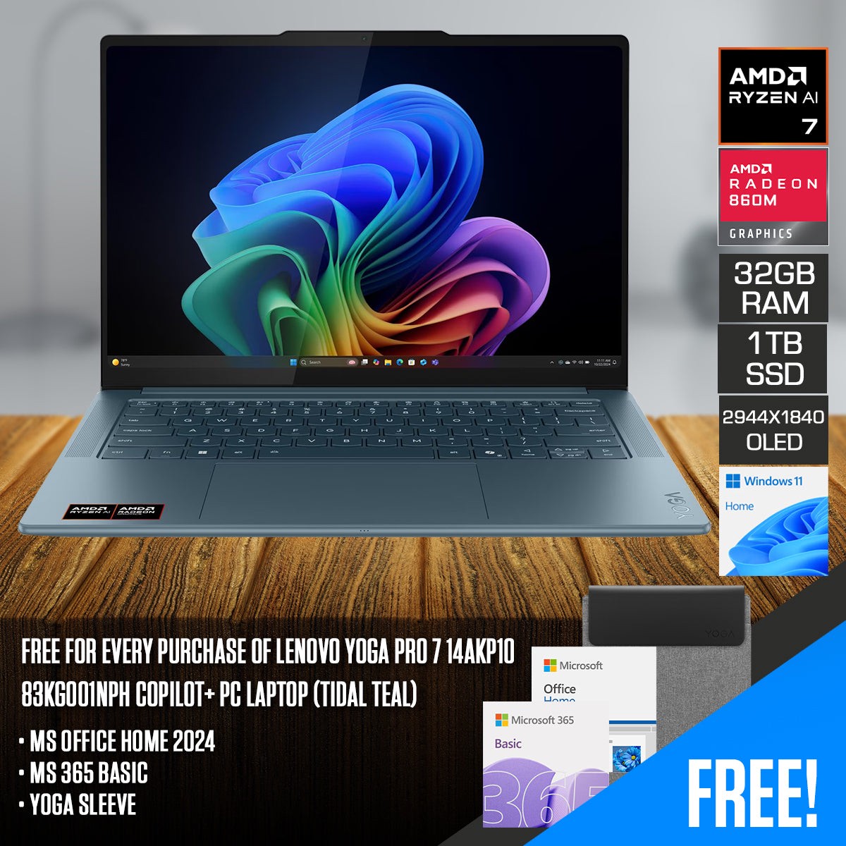 lenovo-yoga-pro-7-14akp10-83kg001nph-copilot-pc-laptop-14-5-3k-oled-ryzen-ai-7-350-32gb-ram-1tb-ssd-amd-radeon-860m-graphics-windows-11-home-ms-office-home-2024-ms-365-basic