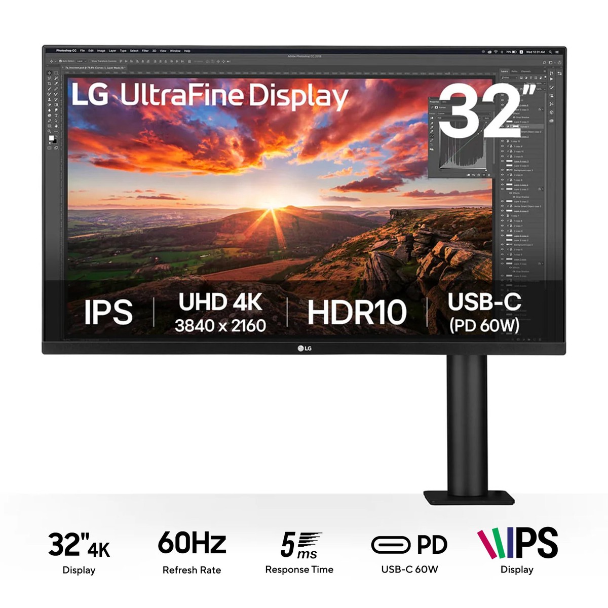 lg-32un880k-b-31-5-4k-uhd-3840x2160-60hz-5ms-gtg-ergo-ips-usb-c-monitor-with-c-clamp-tilt-height-swivel-pivot-adjustment