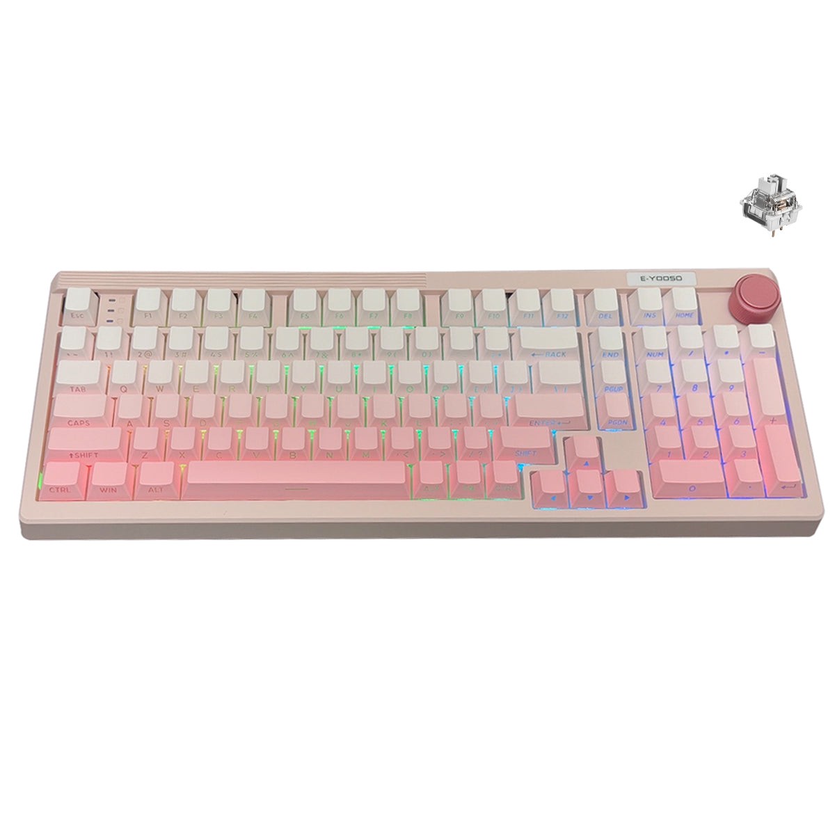 e-yooso-z-101-rgb-101-keys-tri-mode-hot-swappable-mechanical-keyboard-gradient-pink-silverwood-switch