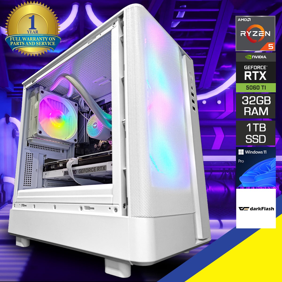 sigma-db330m-white-destkop-gaming-pc-amd-ryzen-5-7500f-32gb-ram-1tb-ssd-rtx-5060-ti-windows-11-pro