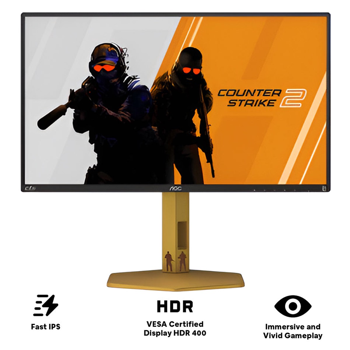 aoc-cs25g-24-fhd-1920x1080-ips-310hz-0-3ms-nvidia-g-sync-gaming-monitor-with-height-tilt-swivel-pivot-adjustment-black-gold