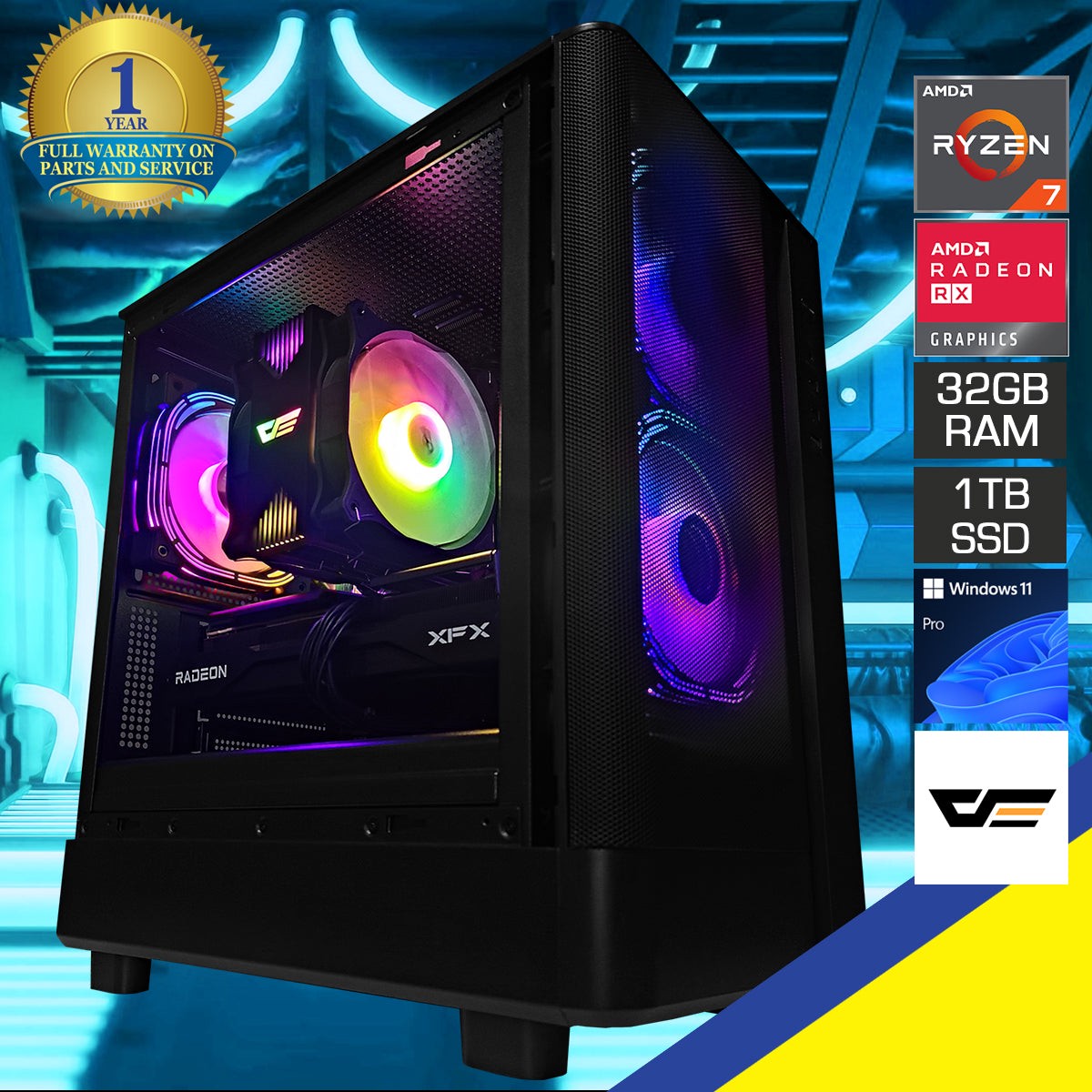 sigma-db330m-black-desktop-gaming-pc-amd-ryzen-7-8700f-32gb-ram-1tb-ssd-with-wifi-bluetooth-rx-9060-xt-oc-windows-11-pro