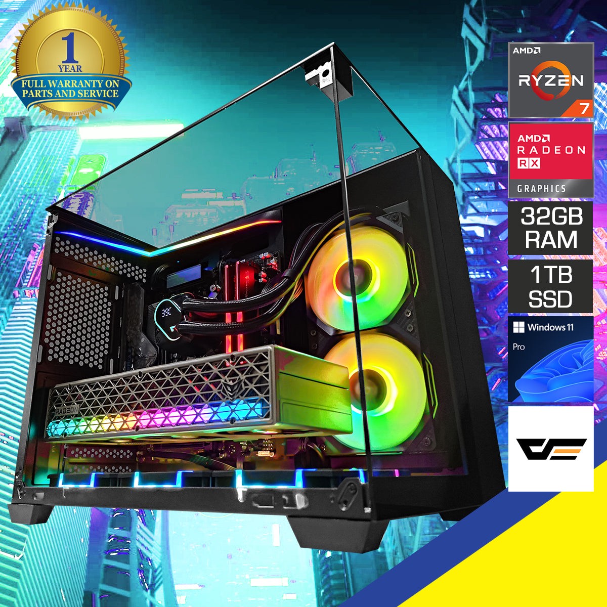 sophos-th285-black-desktop-gaming-pc-amd-ryzen-7-7700-32gb-ram-1tb-ssd-with-wifi-bluetooth-rx-9070-xt-oc-windows-11-pro