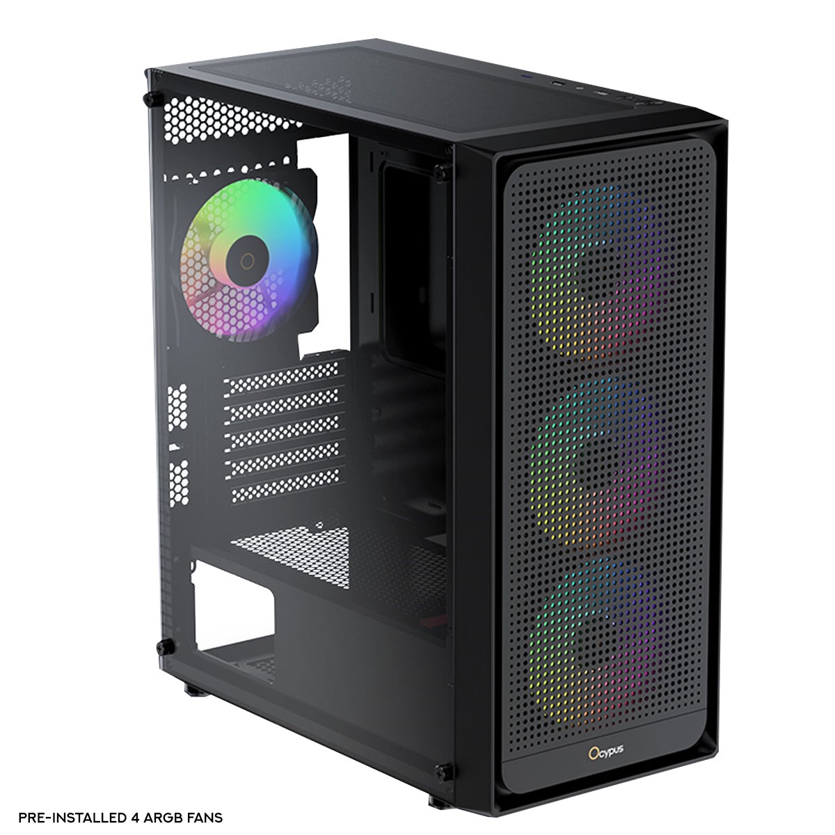 ocypus-gamma-c50-argb-pc-case-with-argb-fans-black-gamma-c50-bkg400xx-gl
