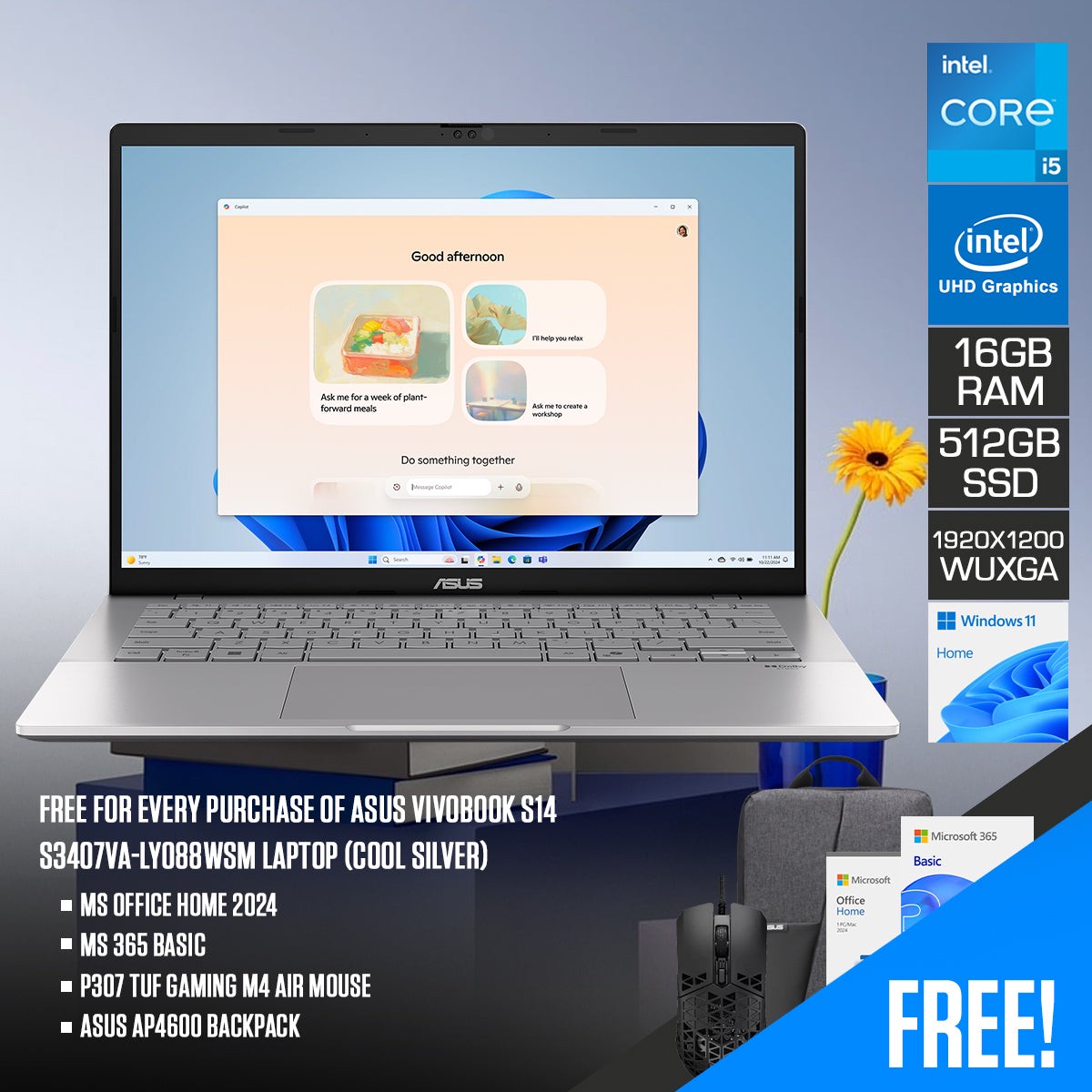 asus-vivobook-s14-s3407va-ly088wsm-laptop-14-wuxga-ips-core-5-210h-16gb-ram-512gb-ssd-intel-uhd-graphics-windows-11-home-ms-office-home-2024-ms-365-basic-p307-tuf-gaming-m4-air
