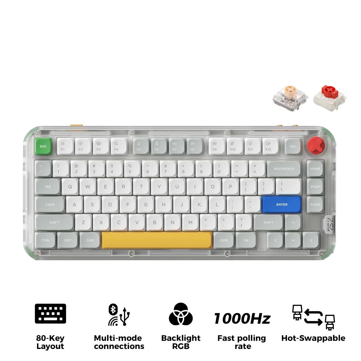 nuphy-kick75-hybrid-low-profile-io-rgb-hot-swappable-80-key-custom-mechanical-wireless-keyboard-tape-gray-blush-switch-red-switch