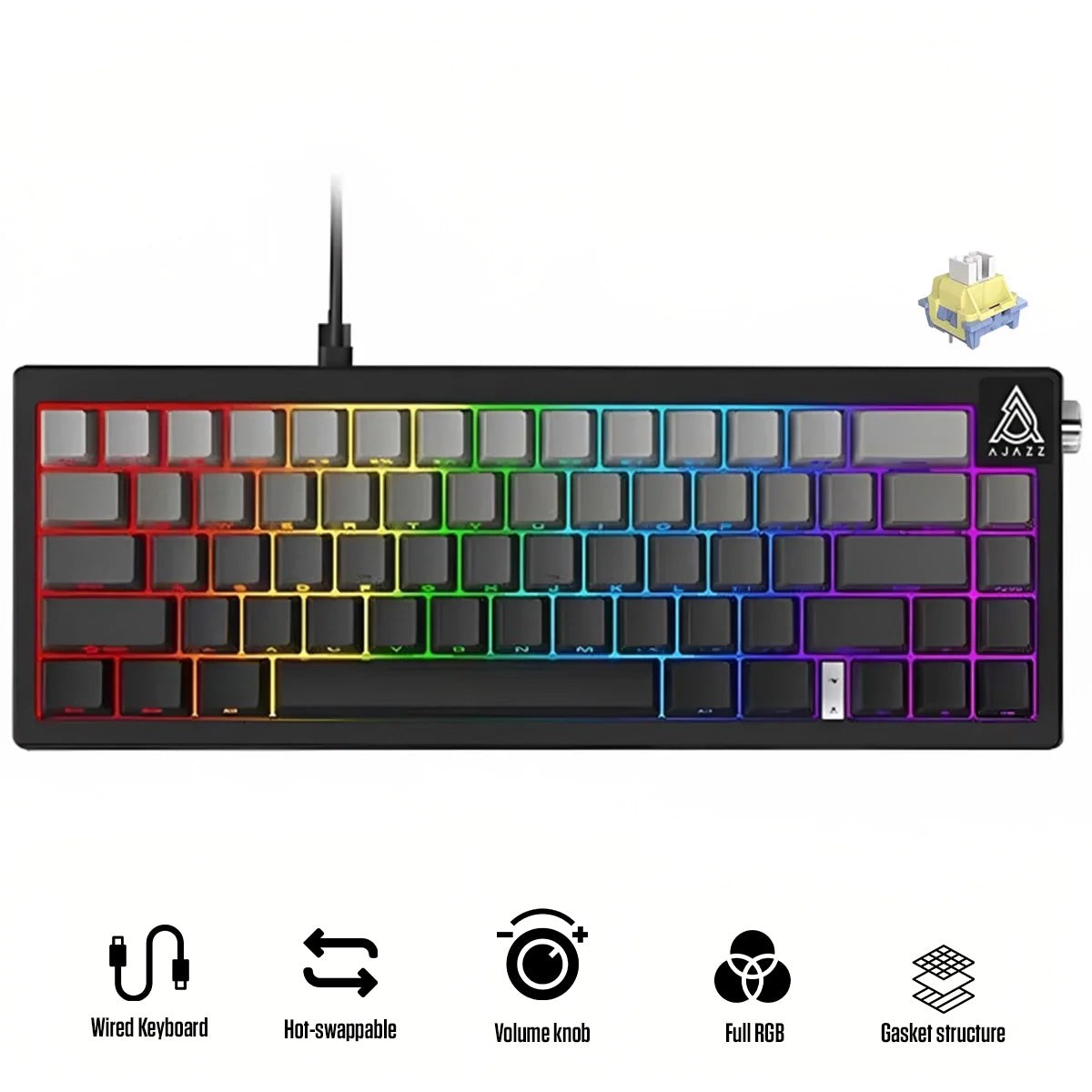 ajazz-ak650-rgb-wired-66-key-gasket-mounted-hot-swappable-mechanical-keyboard-gradient-black-grey-day-dream-switch