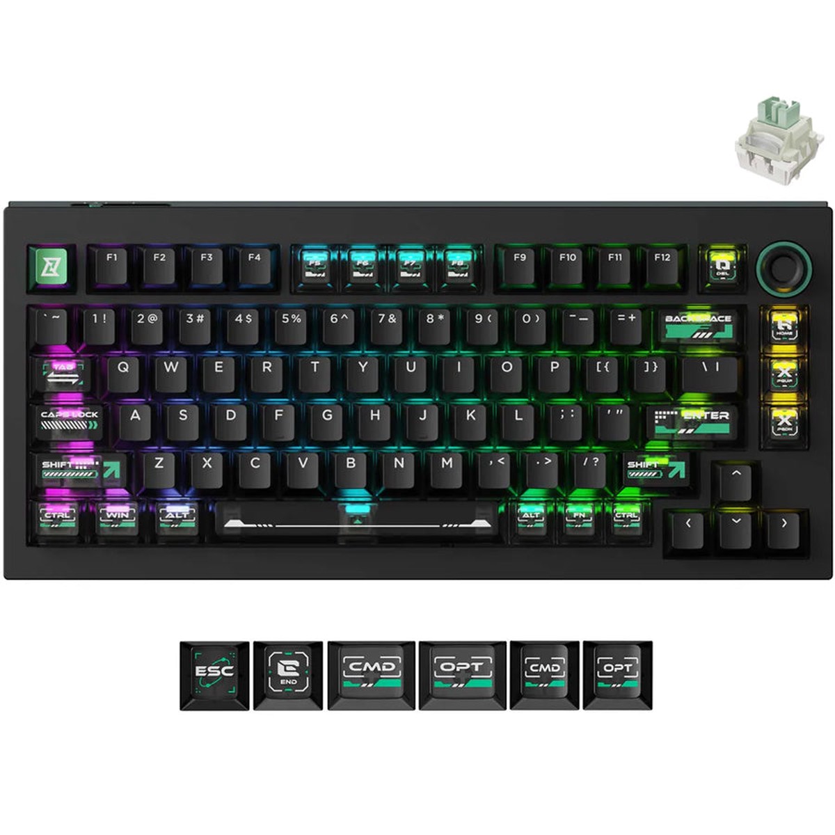 keychron-lemokey-l5-he-fully-assembled-knob-rgb-hot-swappable-75-magnetic-switch-custom-gaming-keyboard-cyber-lemokey-ultra-fast-lime-magnetic-switch-l5w-w1