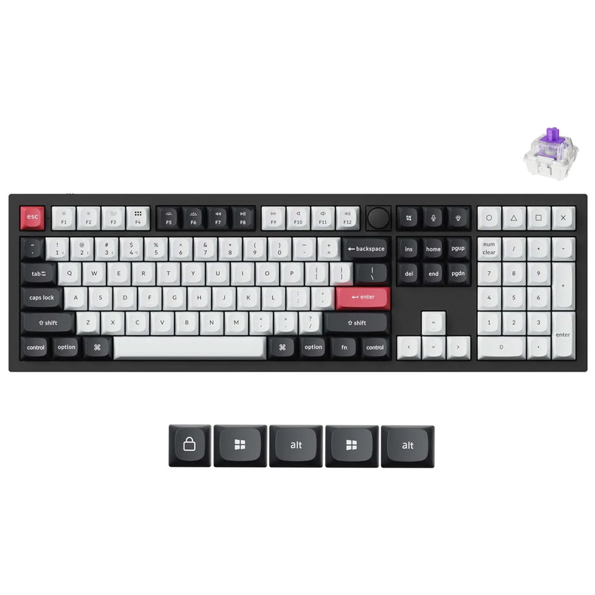 keychron-q6-he-qmk-fully-assembled-knob-rgb-full-size-wireless-custom-keyboard-carbon-black-gateron-double-rail-magnetic-nebula-switch-q6h-m1