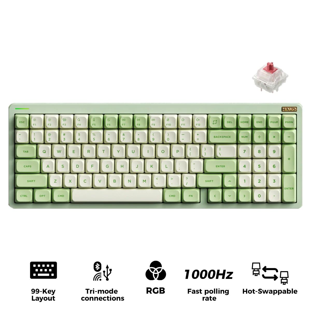 nuphy-halo96-v2-qmk-via-rgb-hot-swappable-99-key-wireless-mechanical-keyboard-mojito-silent-red-clear-top-switch