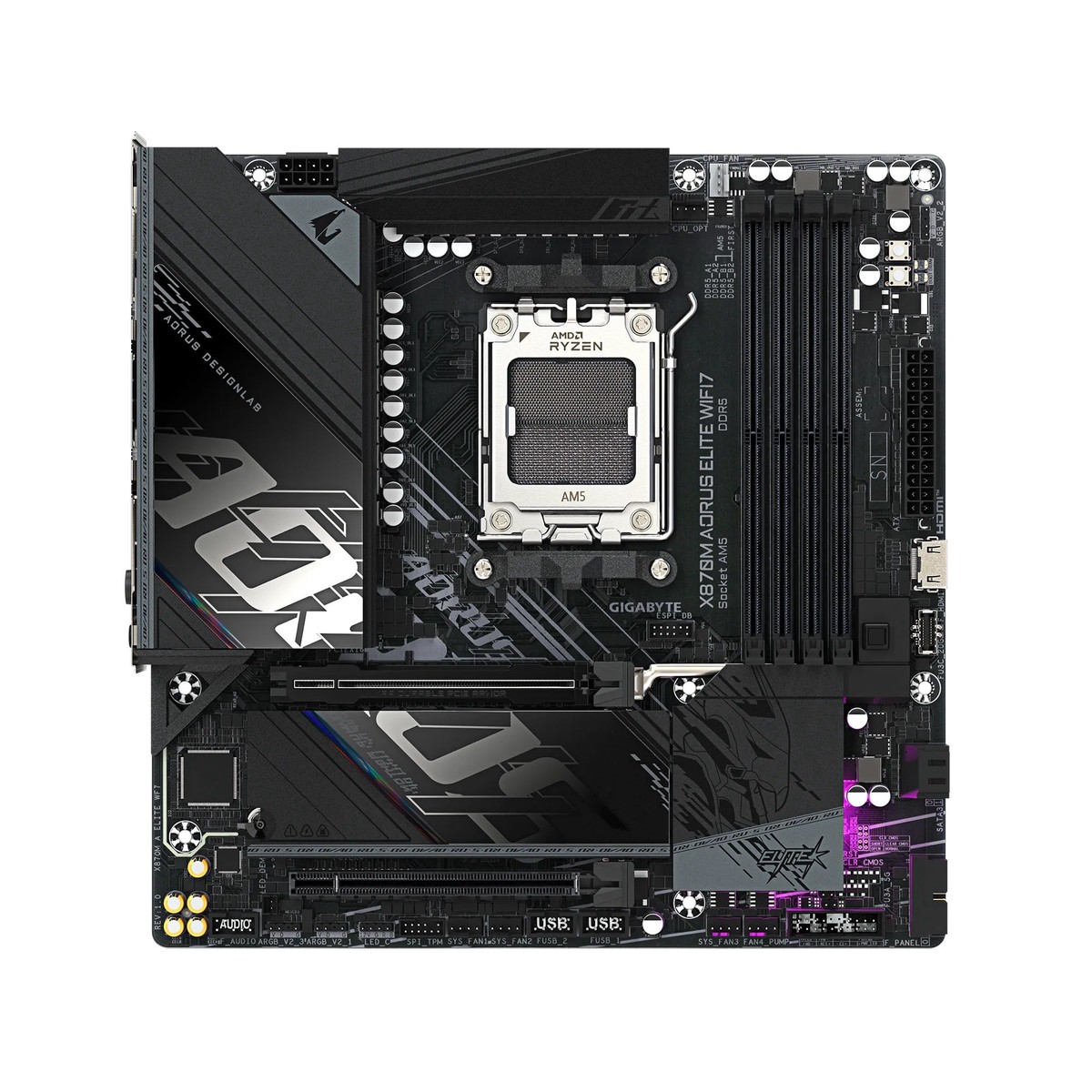 gigabyte-x870m-aorus-elite-wifi7-ddr5-amd-gaming-motherboard