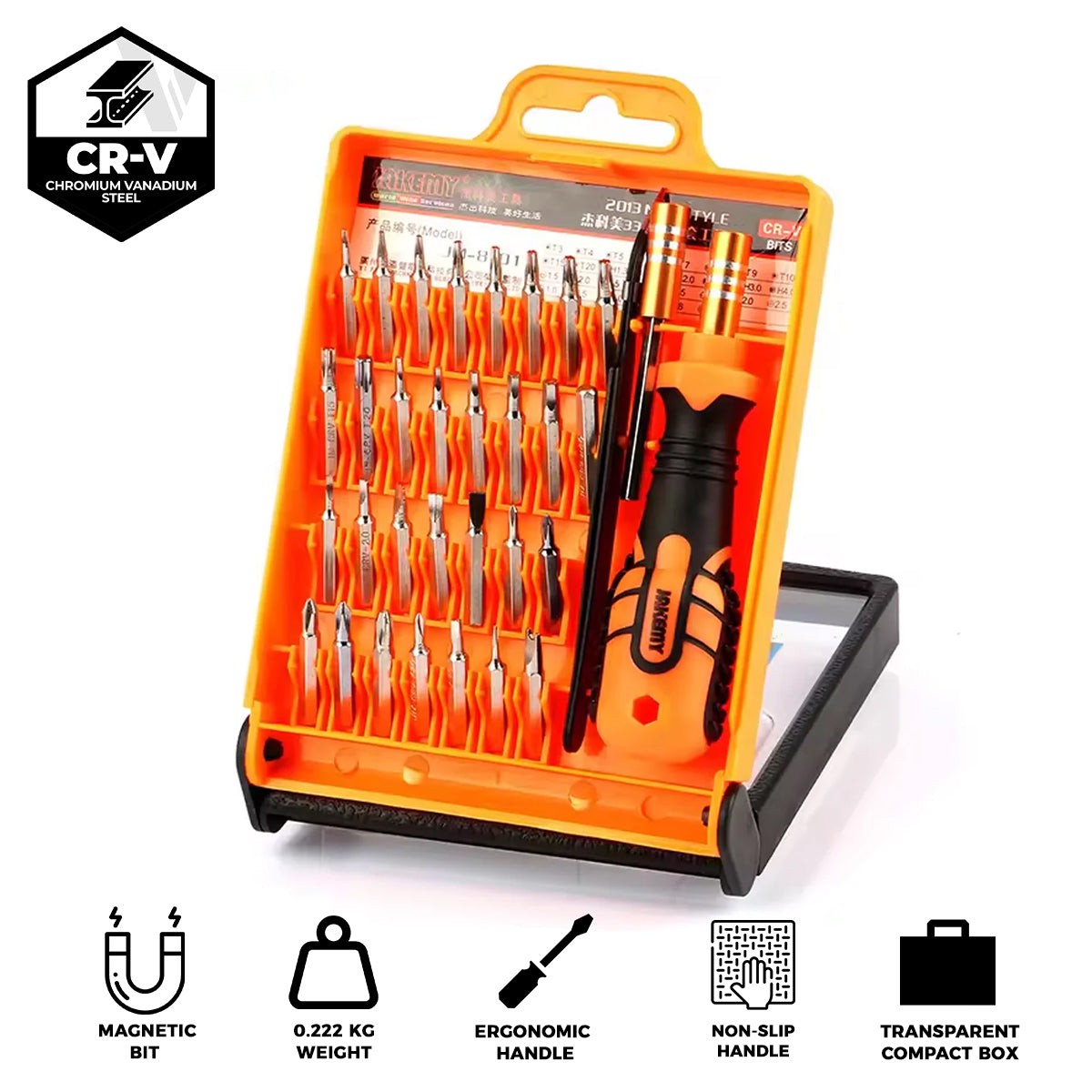 jakemy-33-in-1-precision-screwdriver-toolkit-with-30-screwdriver-heads-curved-tip-tweezer-extension-bar-jm-8101