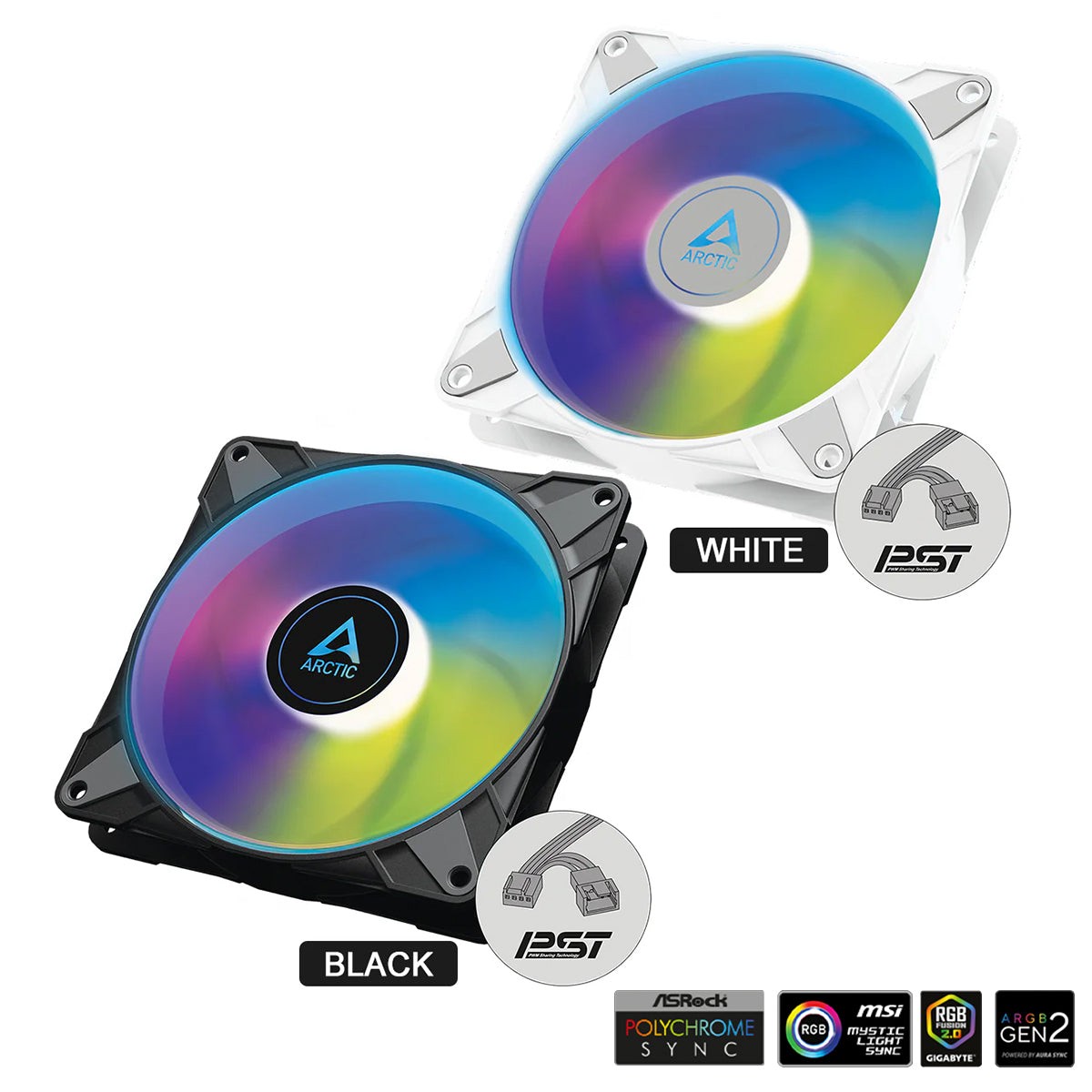 arctic-p14-pwm-pst-a-rgb-semi-passive-140mm-pwm-single-fan-with-digital-a-rgb-black-white