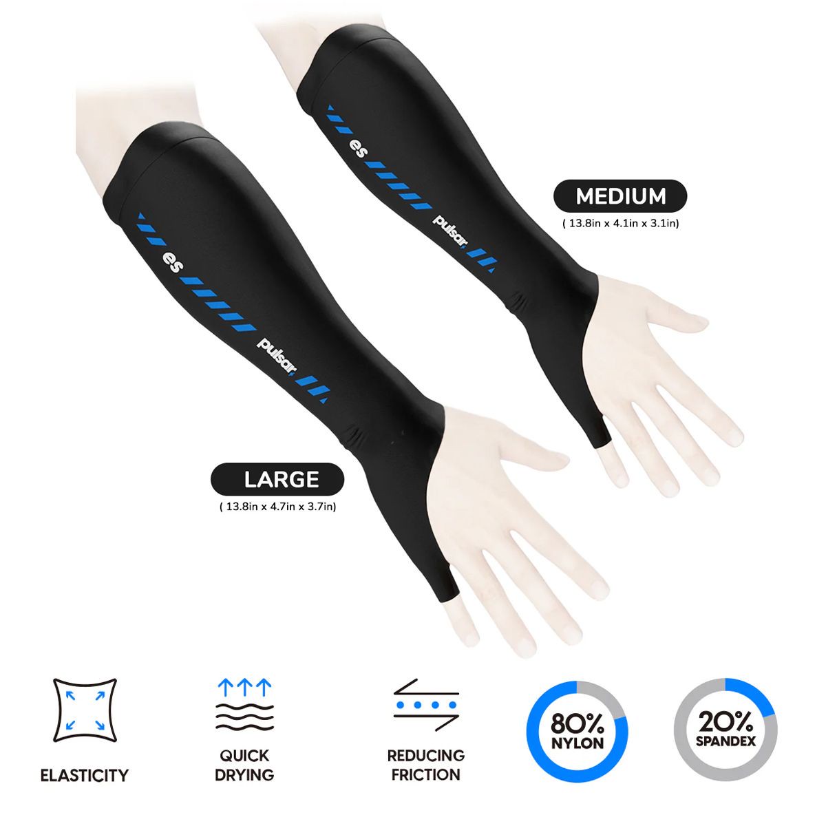 pulsar-es-esports-arm-sleeve-open-palm-long-black-m-l