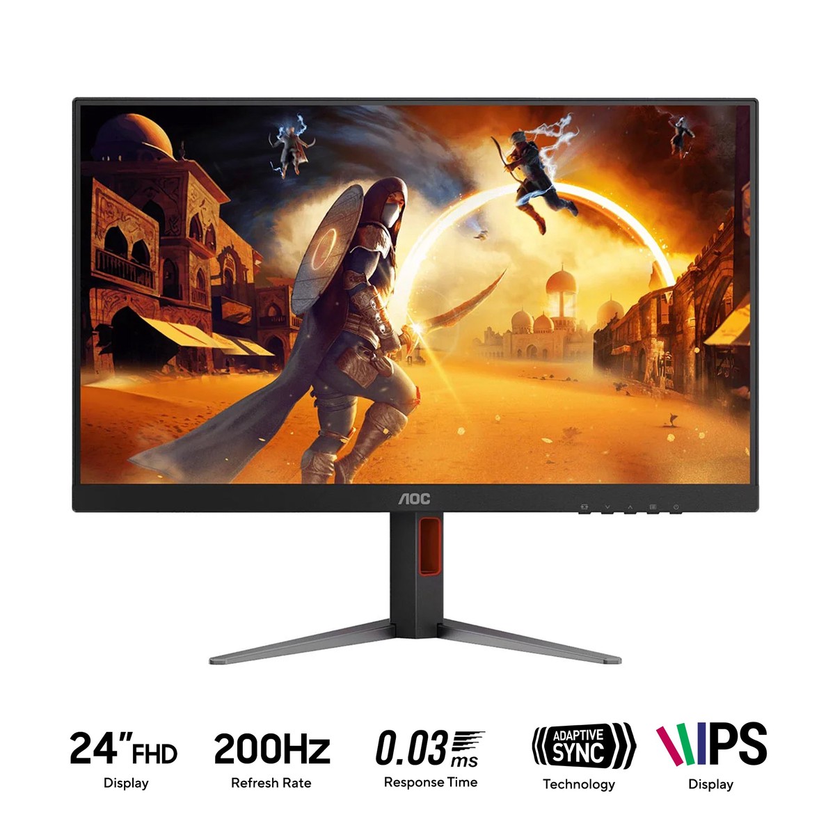 aoc-24g4h-24-fhd-1920x1080-ips-200hz-0-3ms-adaptive-sync-gaming-monitor-with-height-tilt-swivel-pivot-adjustment-black-red