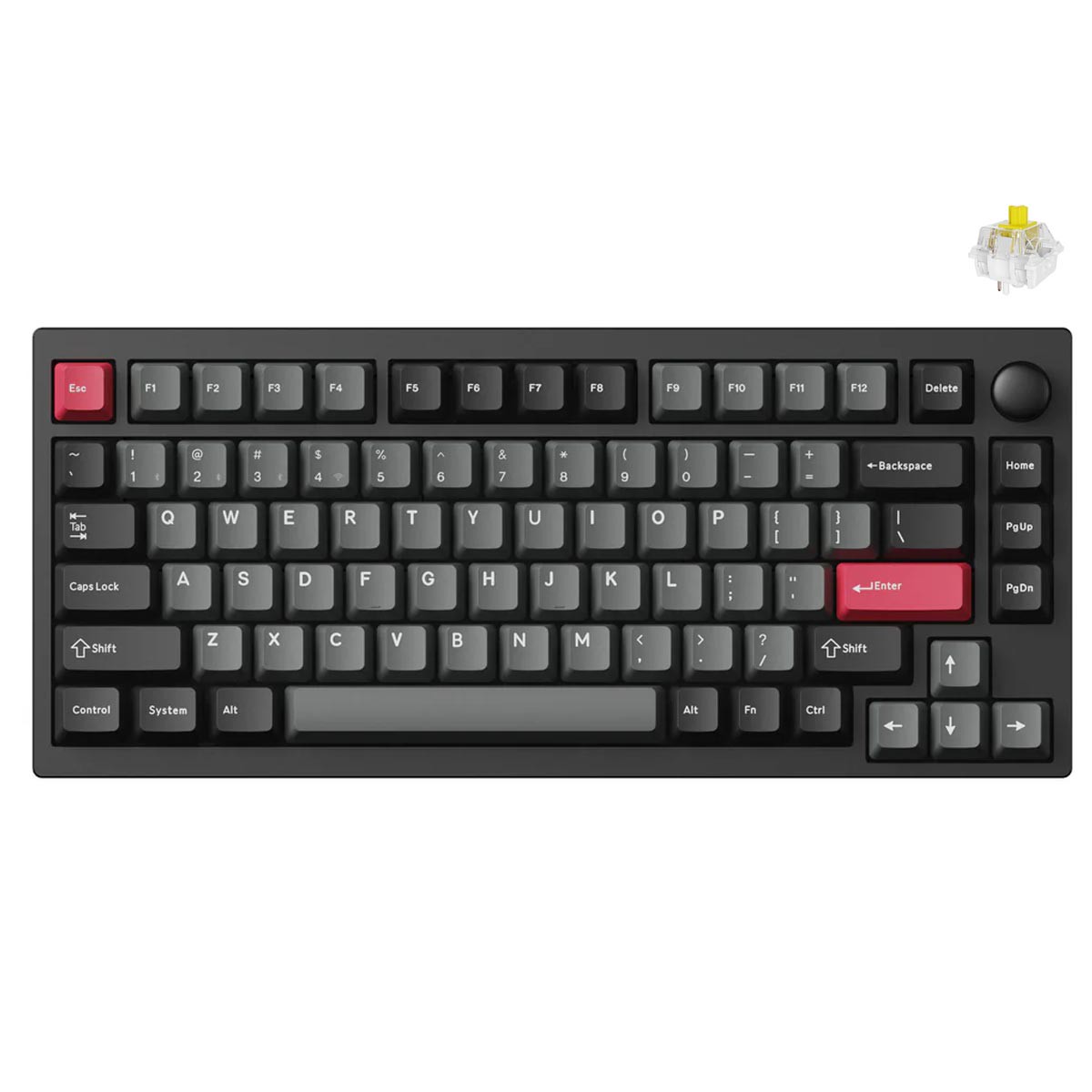 keychron-lemokey-p1-qmk-via-fully-assembled-with-knob-pro-version-rgb-backlight-hot-swappable-75-custom-gaming-keyboard-carbon-black-super-banana-switch-p1p-m4