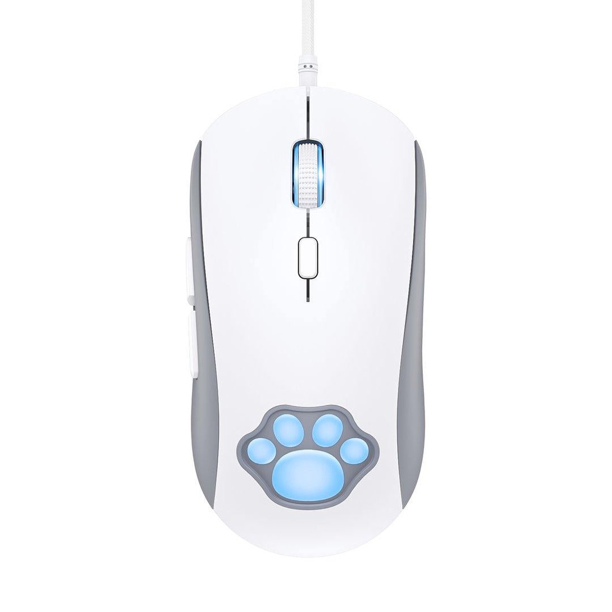onikuma-cw918-cat-paw-rgb-wired-professional-gaming-mouse-white