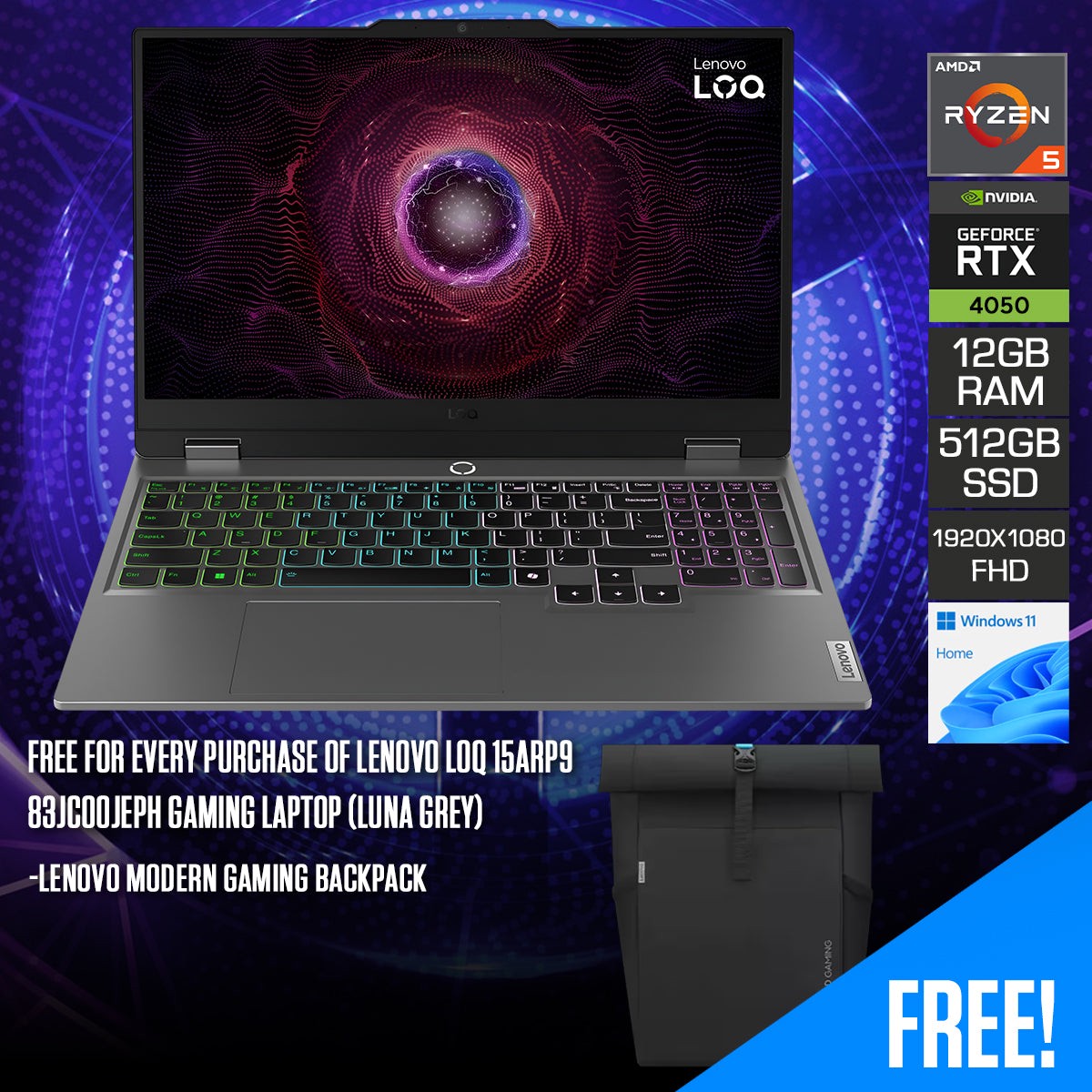 lenovo-loq-15arp9-83jc00jeph-gaming-laptop-luna-grey-15-6-fhd-1920x1080-ips-144hz-ryzen-5-7235hs-12gb-ram-512gb-ssd-rtx-4050-windows-11-home-lenovo-modern-gaming-backpack