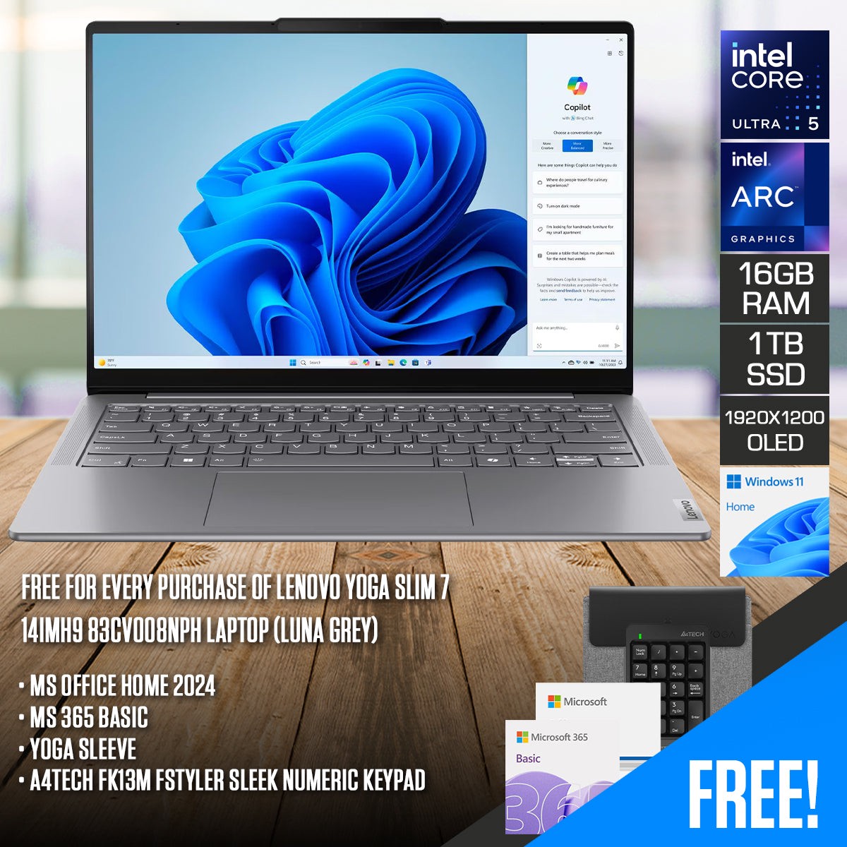 lenovo-yoga-slim-7-14imh9-83cv008nph-laptop-14-wuxga-oled-core-ultra-5-125h-16gb-ram-1tb-ssd-intel-arc-graphics-win-11-home-ms-office-home-2024-ms-365-basic-yoga-sleeve-a4tech