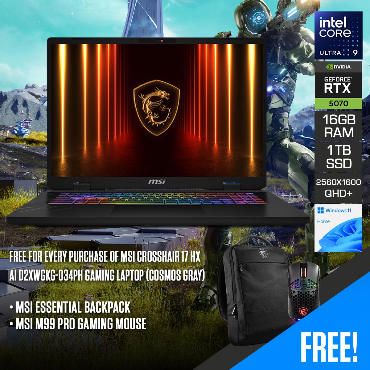 msi-crosshair-17-hx-ai-d2xwgkg-034ph-gaming-laptop-17-qhd-240hz-ips-core-ultra-9-275hx-16gb-ram-1tb-ssd-rtx-5070-windows-11-home-msi-essential-backpack-msi-m99-pro-gaming-mouse