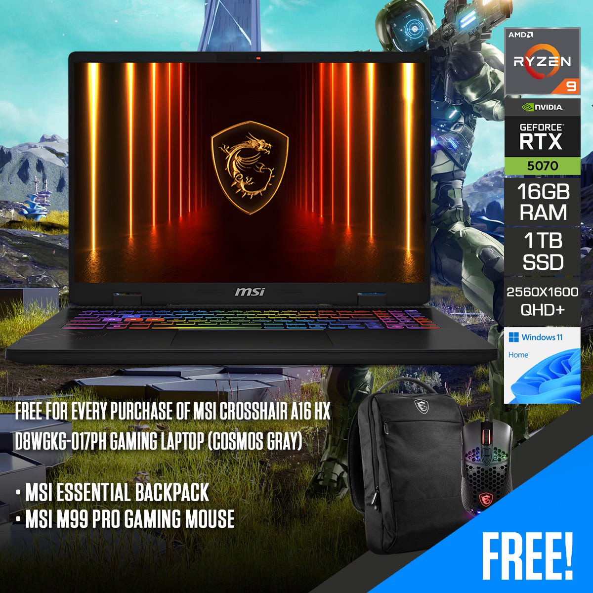 msi-crosshair-a16-hx-d8wgkg-017ph-gaming-laptop-16-qhd-240hz-ips-ryzen-9-8940hx-16gb-ram-1tb-ssd-rtx-5070-windows-11-home-msi-essential-backpack-msi-m99-pro-gaming-mouse
