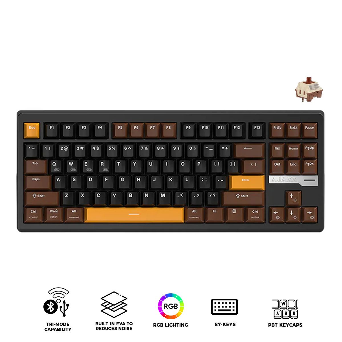 ajazz-qs87-rgb-tri-mode-87-keys-aluminum-cnc-case-gasket-mounted-hot-swappable-mechanical-keyboard-brown-black-yellow-maillard-switch