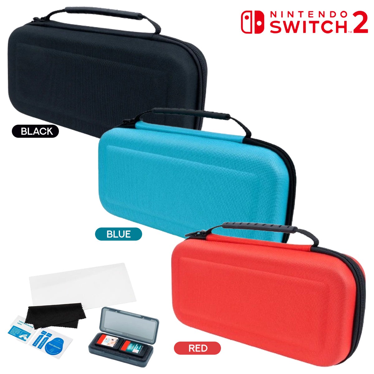 nacon-starter-pack-includes-rigid-pouch-screen-protector-practical-foldable-card-case-for-nintendo-switch-2-black-blue-red