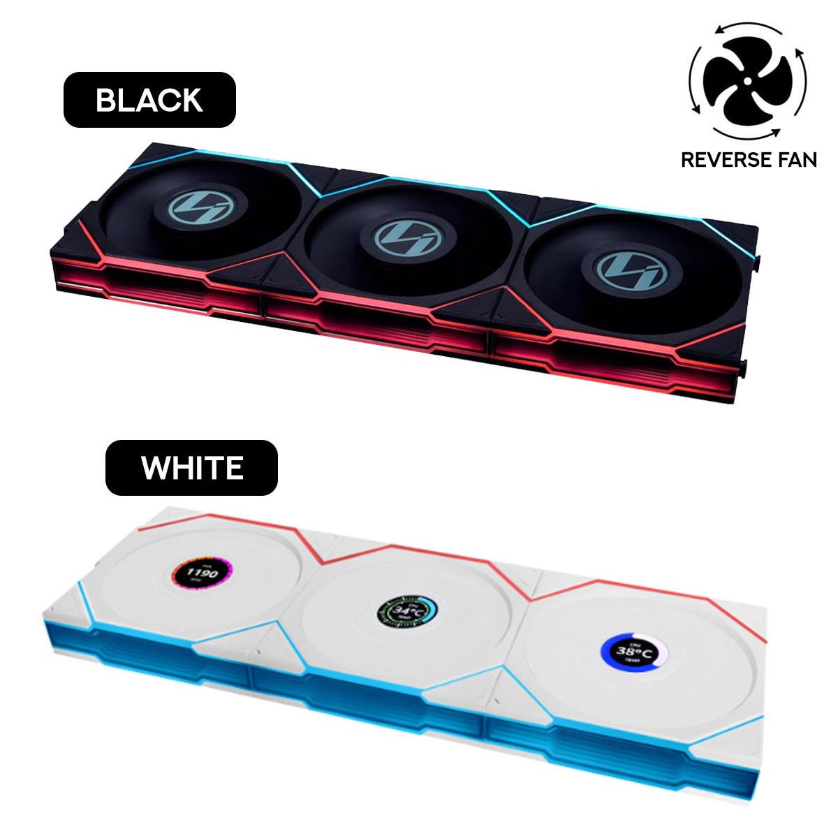 lian-li-uni-fan-tl-wireless-lcd-120mm-reverse-blade-revolutionary-argb-triple-fan-black-white