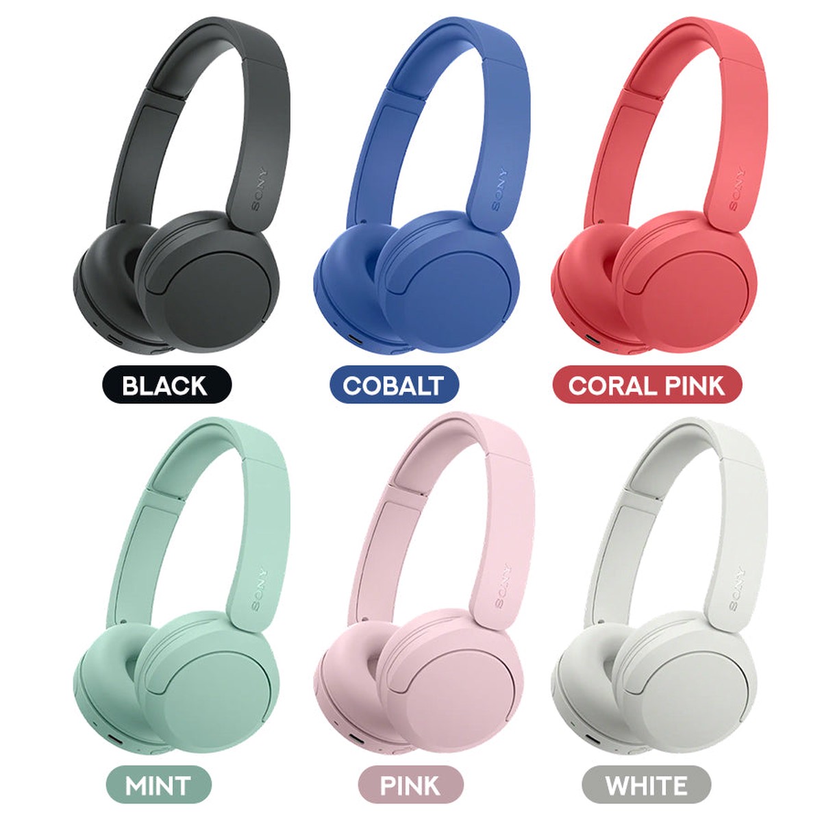 sony-wh-ch530-wireless-headphones-black-cobalt-coral-pink-mint-pink-white