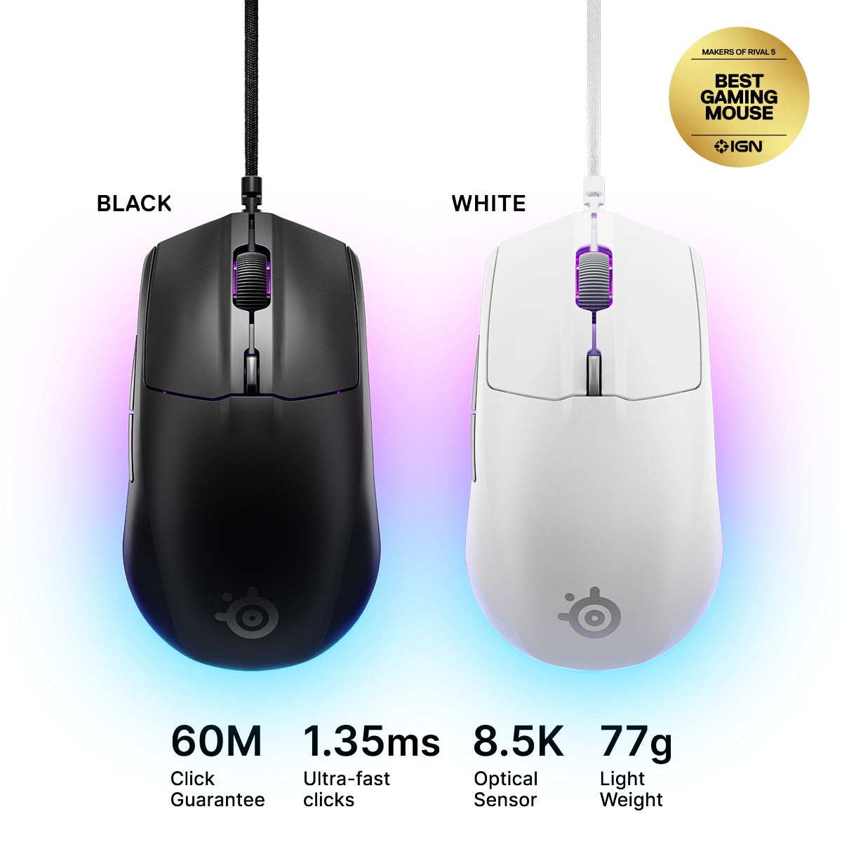 steelseries-rival-3-gen-2-lightweight-gaming-mouse-black-white-62515-62516