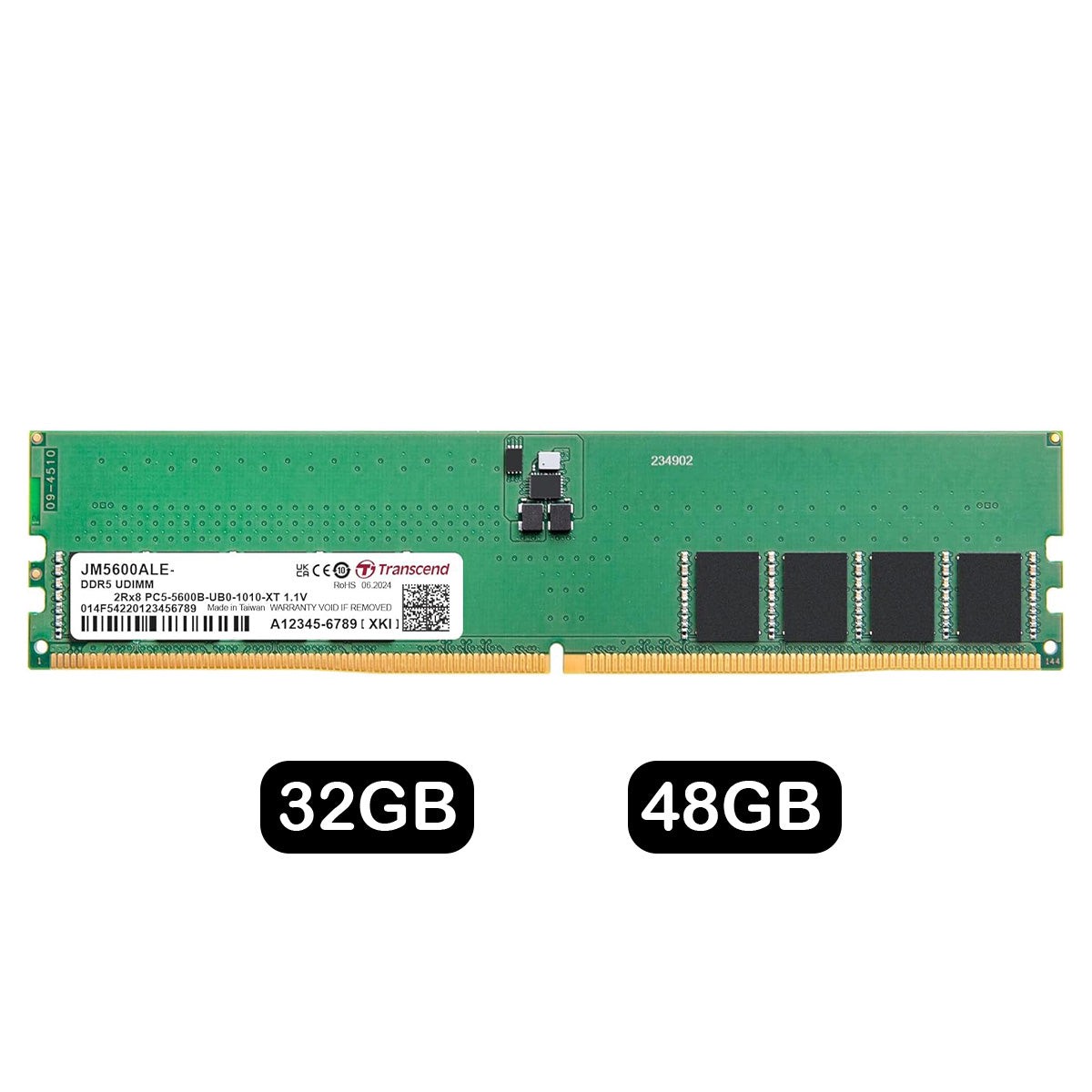 transcend-jetram-ddr5-5600mhz-u-dimm-2rx8-cl46-1-1v-32gb-48gb-jm5600ale-32g-jm5600ale-48g