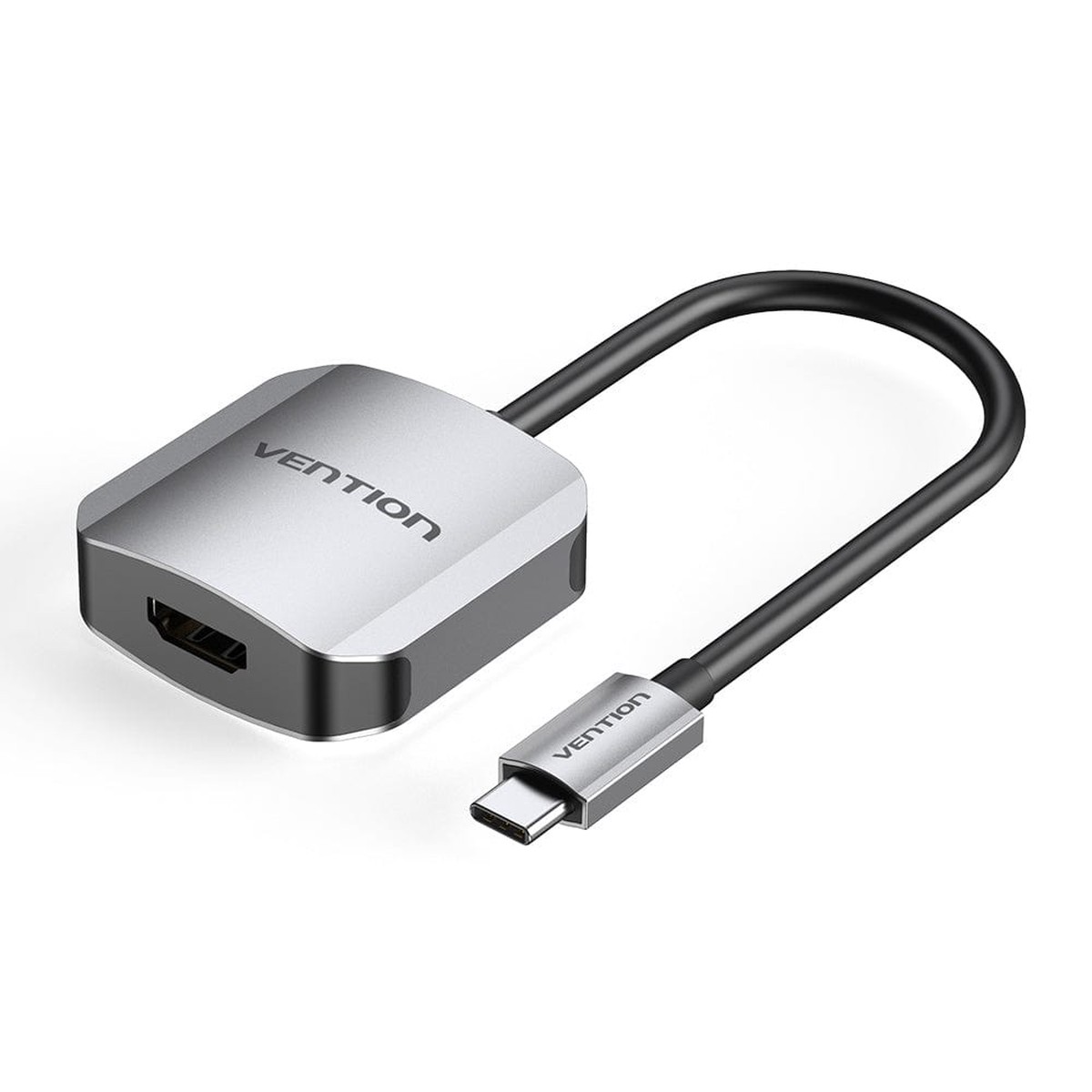 vention-usb-c-to-hdmi-converter-0-15m-gray-aluminum-alloy-type-tdehb