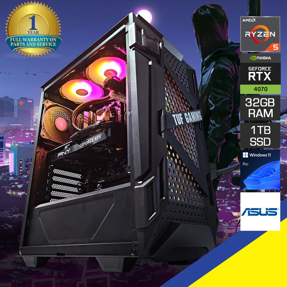 aurora-gt301-black-desktop-gaming-pc-amd-ryzen-5-7500f-32gb-ram-1tb-ssd-rtx-4070-windows-11-pro