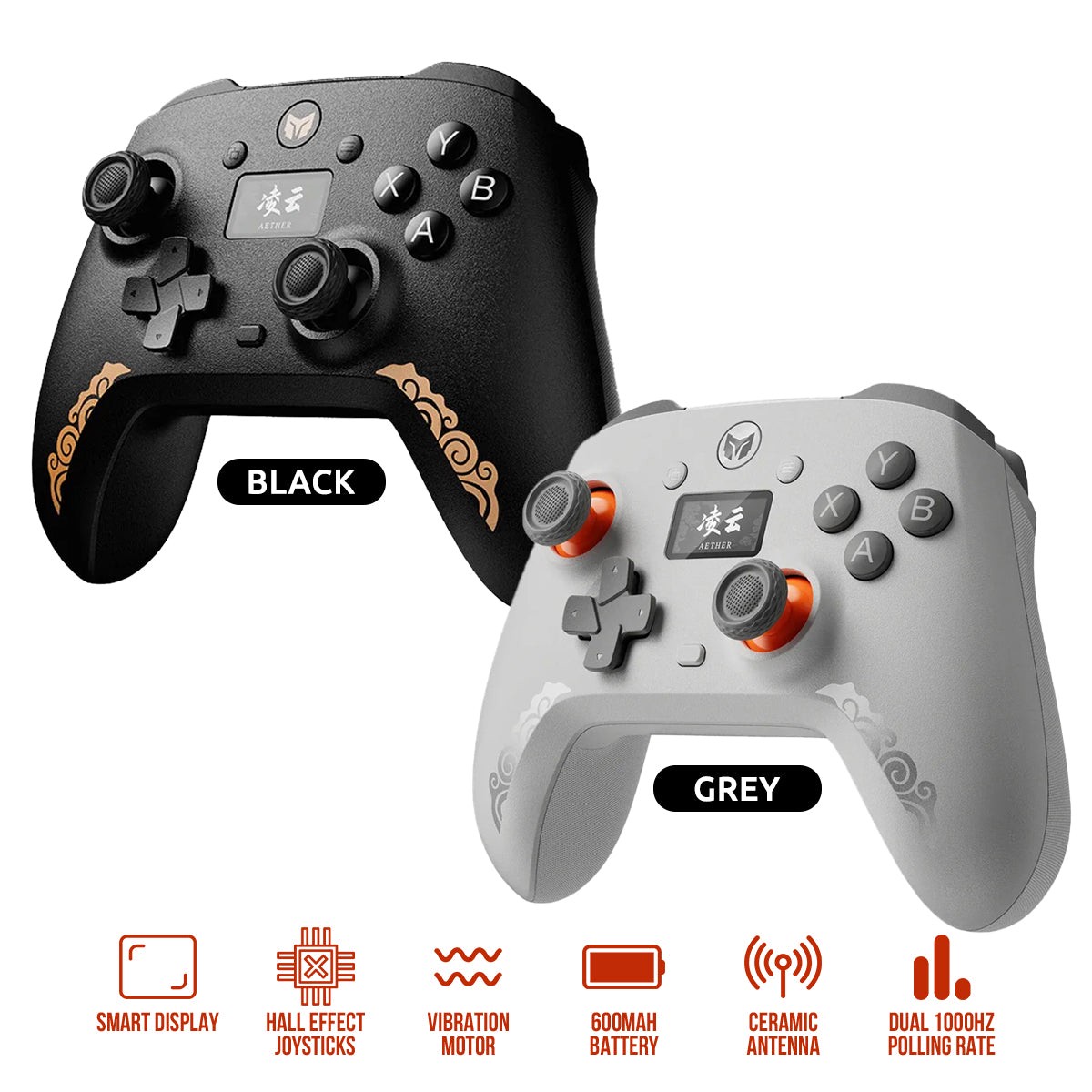 bigbig-won-mojhon-aether-dual-1000hz-polling-rate-w-smart-display-hall-effect-wireless-game-controller-for-switch-win-10-11-android-ios-black-grey
